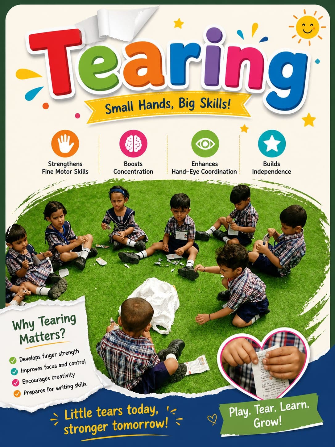 Boosts grip strength, spatial awareness, and visual creativity.