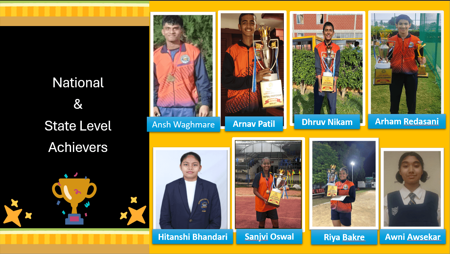 National and state achievers