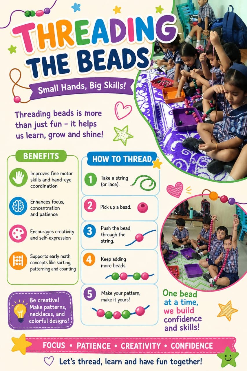 Supports bilateral coordination and sequencing through repetitive fine-motor practice.